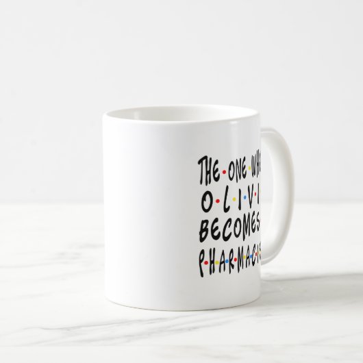 Mug Olivia Pharmacist Graduation PharmD 2022 Don (Devant droit)