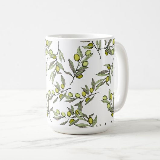 Mug Olivier vert (Devant droit)