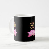 Mug Om de lotus rose noire (Devant gauche)