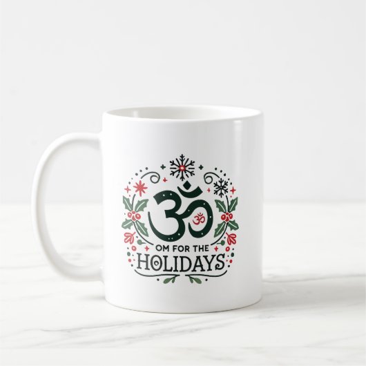 Mug Om for the Holidays - Om Symbol Floral (Gauche)
