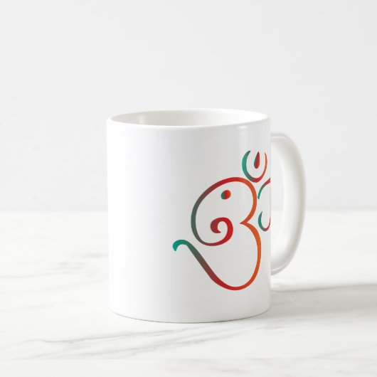 Mug OM-ganpati-vert-orange (Devant droit)