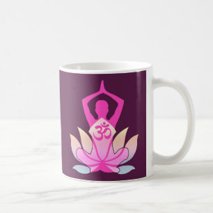 Mug OM Namaste Spirituelle Lotus Flower Yoga sur viole