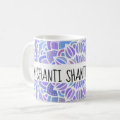 Mug Om Shanti Boho Purple Mandala (Devant gauche)