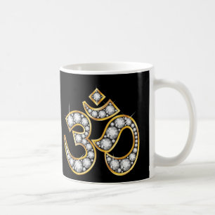 Mug Om Symbole with "Diamond" Stones