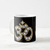 Mug Om Symbole with "Diamond" Stones (Devant gauche)