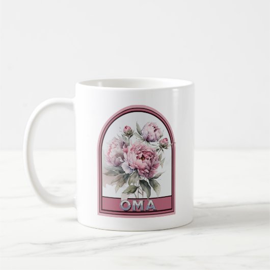 Mug Oma Vintage grand-mère florale (Gauche)