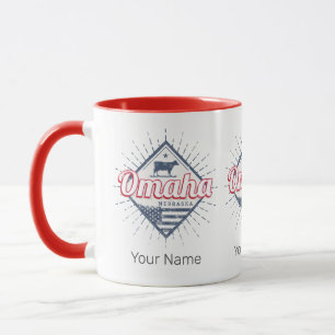 Mug Omaha City Nebraska États-Unis Vintage USA