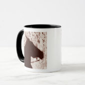 Mug ombre de la tête de cheval d'équitation sur le (Devant gauche)