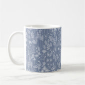 Mug Ombre fleur sauvage blanc sur bleu (Gauche)