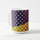 Mug Ombre Passion Fruits Pois Maroon Jaune Turquoise (Devant gauche)