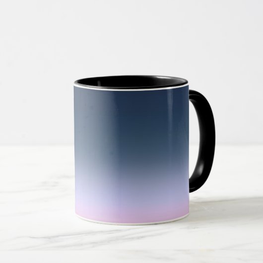 Mug Ombre rose-bleu . (Devant droit)