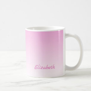 Mug Ombre rose de dégradé minimaliste moderne personna