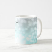 Mug Ombre Turquoise Silver Lights "Hello Beautiful" (Devant droit)