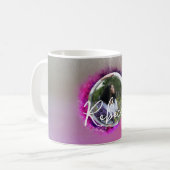 Mug Ombre violet et forme circulaire rose (Devant gauche)