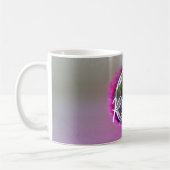 Mug Ombre violet et forme circulaire rose (Gauche)