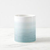 Mug Ombre Watercolor Beach Monogramme Turquoise (Centre)
