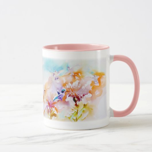 Mug "Ombres copie de colibri à pastels" (Droite)