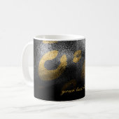 Mug Ombres noires et imprimé léopard Exotique Chic (Devant gauche)