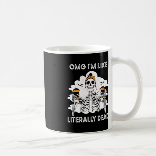 Mug OMG Je suis comme littéralement mort Skeleton Hall (Droite)