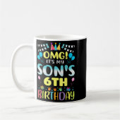 Mug Omg Son Mes Fils 6e Anniversaire Doux 6 Ans (Gauche)