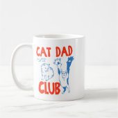Mug (on Back) Cat Dad Club Life Is Better With Cats Fa (Gauche)