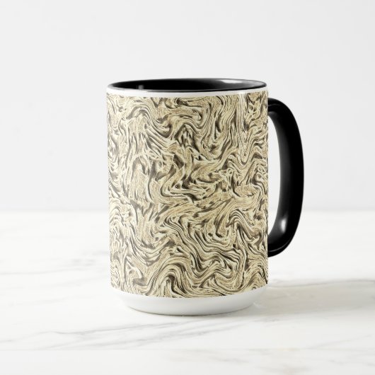 Mug On dirait un mur texturé dans les tons beiges (Devant droit)