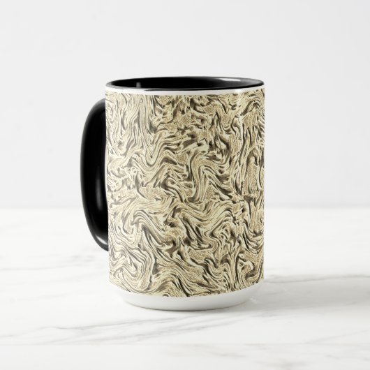 Mug On dirait un mur texturé dans les tons beiges (Devant gauche)