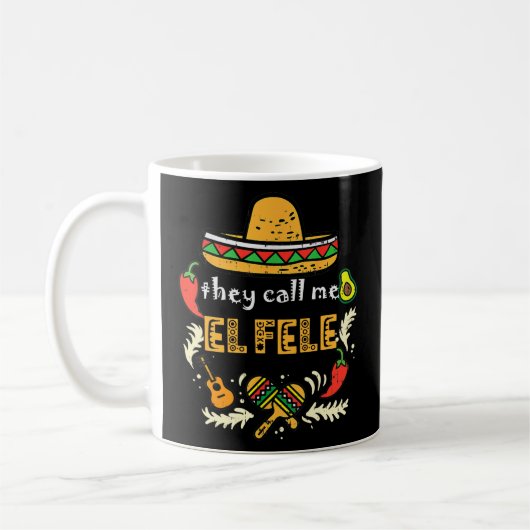 Mug On M'Appelle El Jefe Guitare Cinco De Mayo Musique (Gauche)