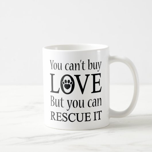 Mug On ne peut pas acheter l'amour (Droite)