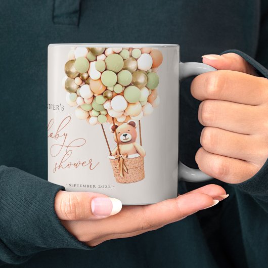 Mug On Peut Attendre ! Baby shower Vert Or