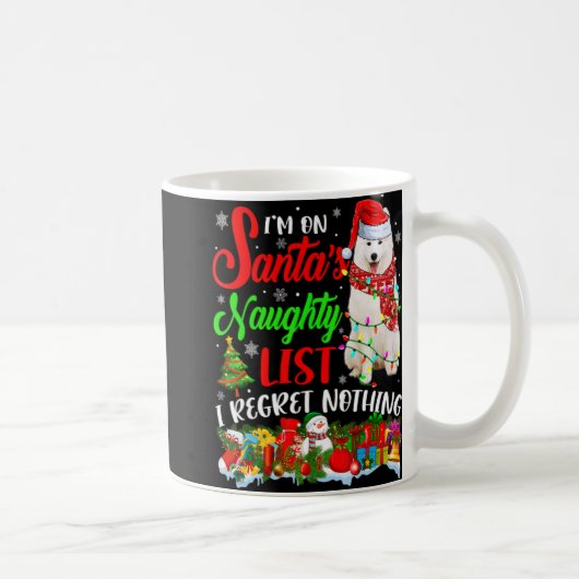 Mug On Santas Naughty List Xmas American Eskimo (Droite)