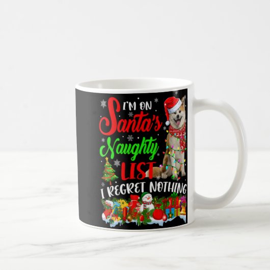 Mug On Santas Naughty List Xmas Shiba Inu (Droite)