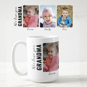 Mug On t'aime Grand-mère 3 petits-enfants Photo person