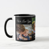 Mug On t'aime grand-mère | Black 5 Photo Collage (Gauche)