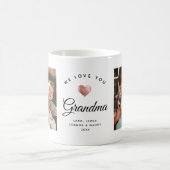 Mug On t'aime grand-mère | Rose photo moderne Gold Hea (Centre)