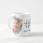 Mug On t'aime maman | Aquarelle feuillage de couronnes (Devant gauche)