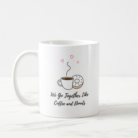 Mug On va ensemble comme du café et des beignets Valen (Gauche)