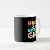 Mug Oncle branché de la fille d'anniversaire Mignonne (Devant droit)