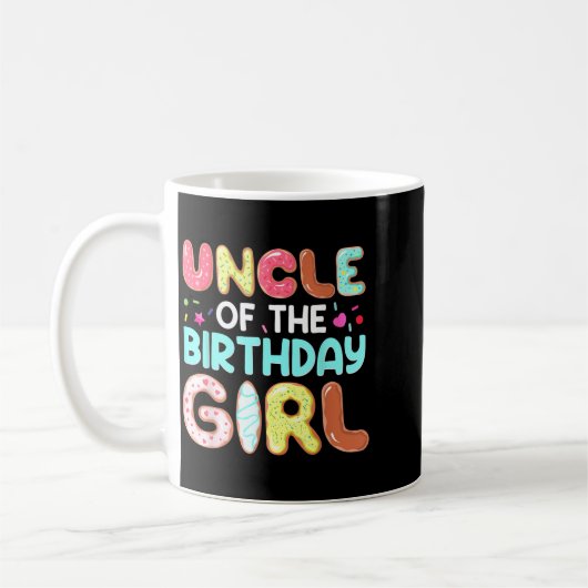 Mug Oncle branché de la fille d'anniversaire Mignonne (Gauche)