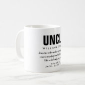 Mug Oncle Citation Noir et Blanc Moderne (Devant gauche)
