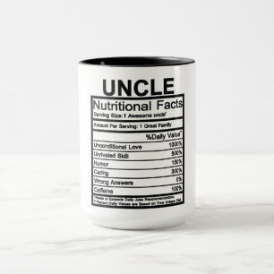 Mug Oncle - Faits nutritionnels