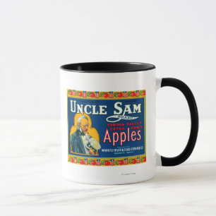 Mug Oncle Sam Étiquette Apple (bleu) - Wapato, WA