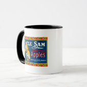 Mug Oncle Sam Étiquette Apple (bleu) - Wapato, WA (Devant gauche)