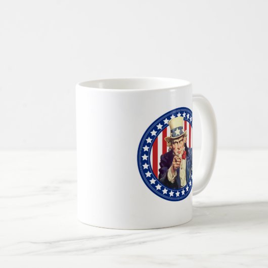 Mug Oncle Sam Étoiles et rayures (Devant droit)