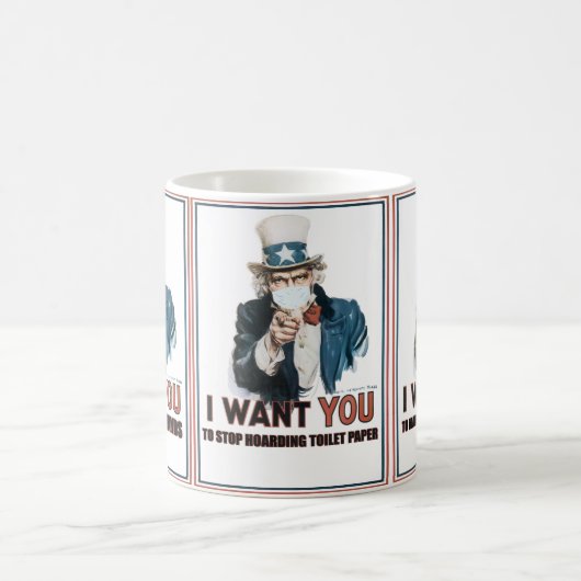 Mug Oncle Sam "Je Veux Que Vous" Battez Cette Pandémie (Centre)