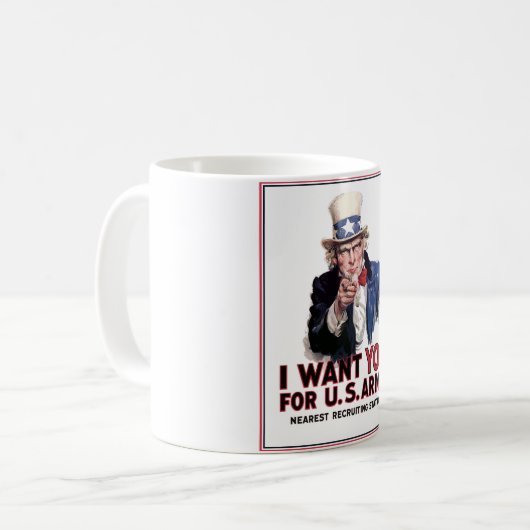 Mug Oncle Sam "je vous veux " (Devant gauche)