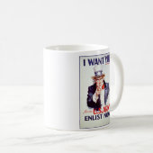 Mug Oncle Sam patriotique - poster vintage (Devant droit)