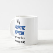 Mug Oncle Tante Favori Nephew Funny (Devant gauche)