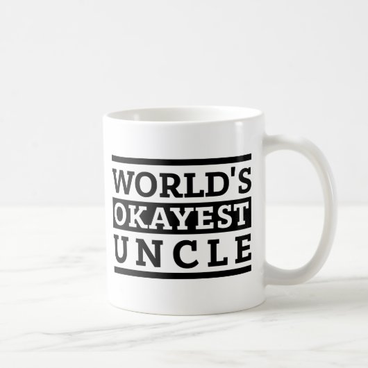 Mug Oncle vintage d'Okayest du monde blanc noir (Droite)