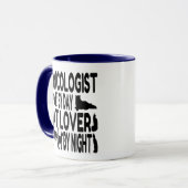 Mug Oncologue aime les chats (Devant gauche)
